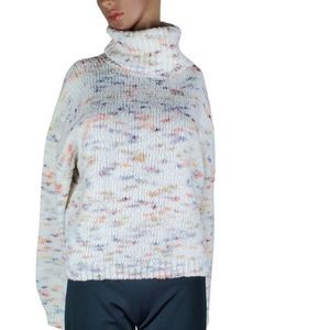 Jessica Simpson White, Purple& Orange Turtle Neck Sweater